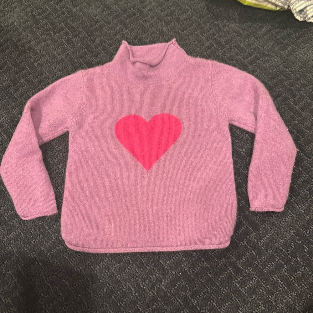 Bambino 100% Cashmere Heart Sweater